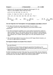 Lösen von Gleichungen (ohne Bruchgleichungen)