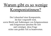 Fanny Mendelssohn - Hensel - Informationen über die deutsch-jüdische Komponistin