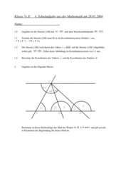 4. Schulaufgabe 7. Klasse nichttechnischer Zweig mit Lösungen (unvollständig)
