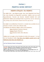 Deutsch Lernzirkel Adjektive - Adverb