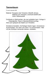 Tannenbaum / Grußkarte zum Aufstellen