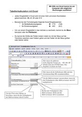 Preiskalkulation mit Excel HS Kl.7