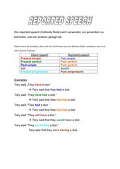 Reported speech - statements