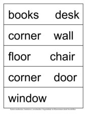 Word cards for the classroom