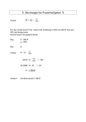 Gleichungen bei Prozentaufgaben, HS 8. Klasse, Folie