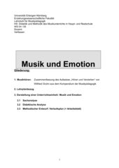 Musik und Emotion