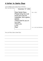A letter to Santa Claus