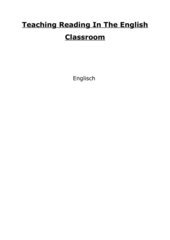 Teaching Reading in the English Classroom