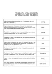 Sports- explain in English