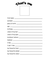 Vorlage Steckbrief Englisch Vorlage Steckbrief Englisch Steckbrief 