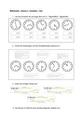 Mathematik: Arbeitsmaterialien Zeit - 4teachers.de