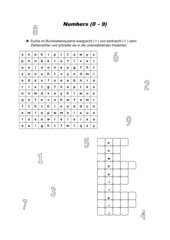 crossword: Numbers from 0 to 20