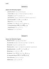 Infoblatt Gesetze der Booleschen Algebra