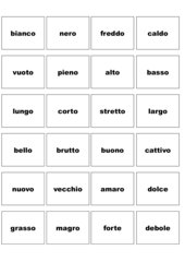 Memo-Spiel / Zuordnungsspiel Adjektive Italienisch