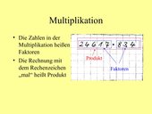 Power-Point-Präsentation Multiplikation