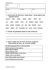 Lernkontrolle Deutsch-Nomen/Verben