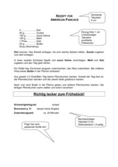 Aufgabenblatt Formatierung Tabulatoren - Rezept