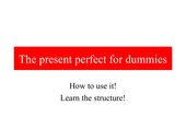 present perfect for dummies