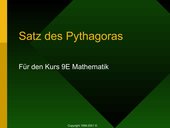 Einführung in den Satz des Pythagoras