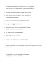 Checkliste für Beratungsgespräche mit Schülern/innen