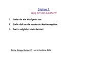 Stationskarten für Stationenlauf 3. Klasse Bayern, Koordination