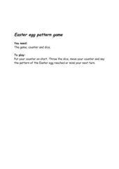 Easter egg pattern game