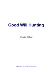 Good Will Hunting - die Dialoge aus 5 Szenen