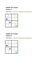 Sudoku für Einsteiger - mit 4 x 4 Farben
