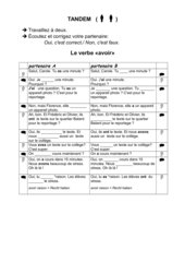 Découvertes, Cours Intensif 1, Lecon 2 - Tandembogen zum Verb 