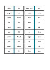 Domino Irregular Verbs (past simple)