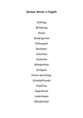 German words in English