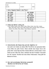 Deutscharbeit_ Adjektive-Wortarten (Wiederholung/Anfänger)