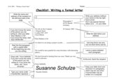 Checkliste für das Schreiben eines formalen Briefs