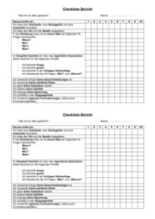 Checkliste für das Schreiben eines Berichtes