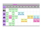 Stundenplan farbig gestaltet