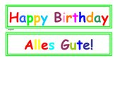 Geburtstagswünsche in verschiedenen Sprachen