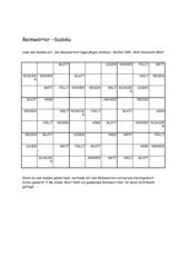 Sudoku- Reimwörter zum Herbst