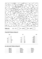 Übungen zu den Zwielauten ei und au sowie zur Endung en ...