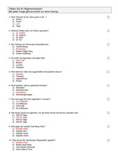 Lustige quizfragen mit 4 antworten