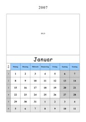 Kalender erstellen (Arbeiten mit Tabellenfunktion)