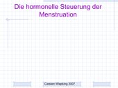 Die hormonelle Steuerung der Menstruation