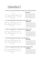 Zahlenrätsel im Zahlenraum bis 1000 (Klasse 3)