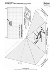 Bastelbogen / Aufklappmodell: Querschnitt Cheopspyramide