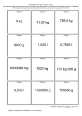 Spiel zum Thema Masse