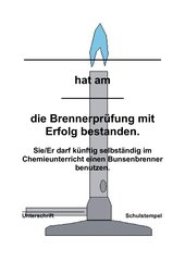 Bunsenbrennerpass - Brennerführerschein