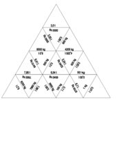 Rechenpyramide zum Thema Gewichte/Massen (t, kg und g)