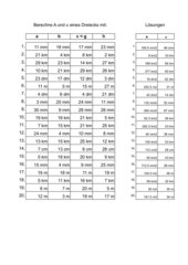 Dreiecksberechnung Kl. 7-8 HS/RS mit Zufallszahlen und Lösungen