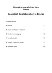 Unterrichtsreihe: Basketball Spielabzeichen in Bronze