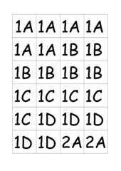 Gruppeneinteilung mit Zahlen und Buchstaben