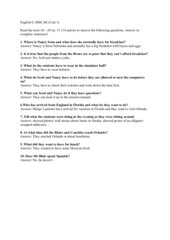 Fragen zu den Texten in Unit 1; Engl. G 2000, B4